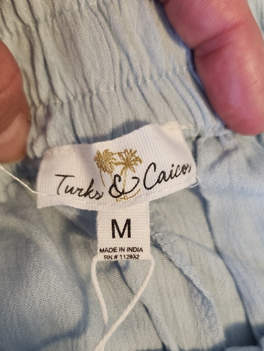 Turks & Caicos Light Blue Crochet Wide Leg Pants Cover Up NWT - Picture 2 of 11